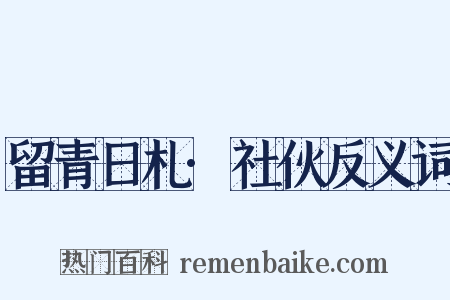 留青日札·社伙反义词是什么意思的图片